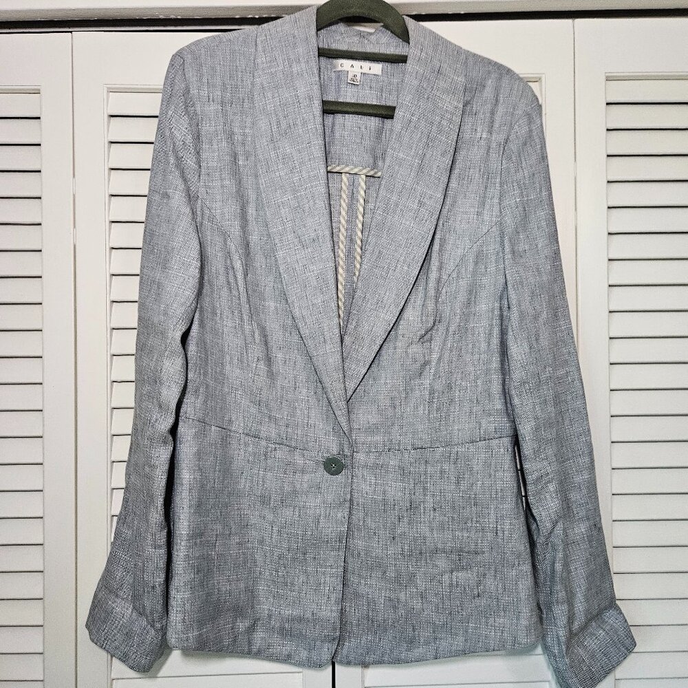 CAbi Beachwalk Blue Blazer Style #215, size 10